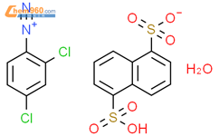 2,4-二氯重氮苯 1,5-萘二磺酸盐水合物结构式图片|123333-91-5结构式图片