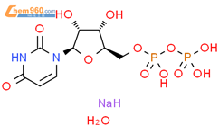 尿苷-5′-二磷酸二钠盐水合物结构式图片|123334-08-7结构式图片