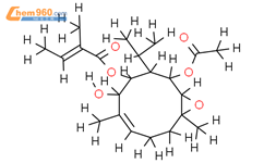 9,10-环氧-6alpha-O-tigloyl-7alphaH-8beta-O-乙酰基germacra-3（4）E-en-5beta-ol结构式图片|1233534-45-6结构式图片