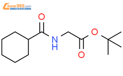 2-(环己烷甲酰胺基)乙酸叔丁酯结构式图片|1234050-85-1结构式图片