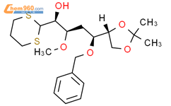D-altro-Heptose,4-deoxy-3-O-methyl-6,7-O-(1-methylethylidene)-5-O-(phenylmethyl)-, cyclic1,3-propanediyl dithioacetal (9CI)结构式图片|123942-38-1结构式图片