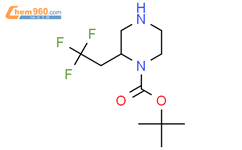 (S)-2-(2,2,2-Trifluoro-ethyl)-piperazine-1-carboxylic acid tert-butyl ester结构式图片|1240582-25-5结构式图片