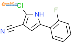 2-氯-5-(2-氟苯基)-1H-吡咯-3-甲腈结构式图片|1240948-72-4结构式图片