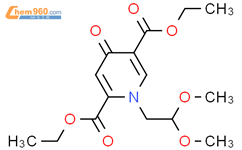1-(2,2-二甲氧基乙基)-1,4-二氢-4-氧代-2,5-吡啶二羧酸2,5-二乙酯结构式图片|1246616-75-0结构式图片