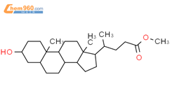 3-Alpha-羟基-5-beta-24-胆烷酸甲酯结构式图片|1249-75-8结构式图片