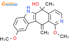 1,9-二甲氧基-5-甲基-11-亚甲基-6,11-二氢-5H-吡啶并[4,3-B]咔唑-5-酚结构式图片|125362-29-0结构式图片