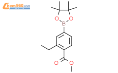 2-Ethyl-4-(4,4,5,5-tetramethyl-[1,3,2]dioxaborolan-2-yl)-benzoic acid methyl ester结构式图片|1254328-51-2结构式图片