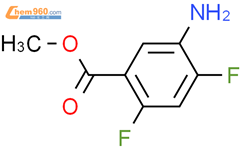 5-氨基-2,4-二氟苯甲酸甲酯结构式图片|125568-73-2结构式图片
