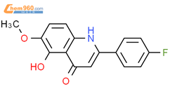 2-(4-氟苯基)-5-羟基-6-甲氧基喹啉-4(1H)-酮结构式图片|1256037-42-9结构式图片
