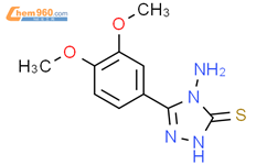 4-氨基-5-(3,4-二甲氧基苯基)-4H-[1,2,4]噻唑-3-硫醇结构式图片|125866-62-8结构式图片