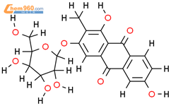 1-Hydroxy-2-methyl-3-beta-D-glucopyranosyloxy-6-hydroxy-9,10-anthraquinone