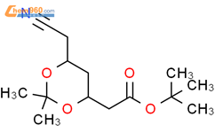 6-氰甲基-2,2-二甲基-1,3-二氧戊环-乙酸叔丁酯结构式图片|125971-94-0结构式图片