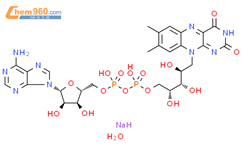 黄素腺嘌呤二核苷酸二钠盐水合物结构式图片|1261238-16-7结构式图片