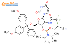 2’-Deoxy-2’-(N-trifluoroacetyl)amino-5’-O-DMTr-uridine   3’-CED phosphoramidite结构式图片|126139-44-4结构式图片