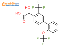 Hydroxy-(2'-trifluoromethoxy-3-trifluoromethylbiphenyl-4-yl)-acetic acid结构式图片|1261617-08-6结构式图片