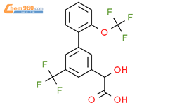Hydroxy-(2'-trifluoromethoxy-5-trifluoromethylbiphenyl-3-yl)-acetic acid结构式图片|1261729-99-0结构式图片