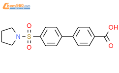 4-(4-pyrrolidin-1-ylsulfonylphenyl)benzoic acid结构式图片|1261946-41-1结构式图片