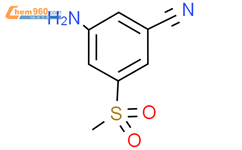 3-氨基-5-(甲磺酰基)苯甲腈结构式图片|1262544-23-9结构式图片