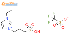 1-丙基磺酸-3-乙基咪唑三氟甲烷磺酸盐结构式图片|1262628-35-2结构式图片