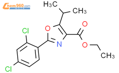 乙基 2-(2,4-二氯苯基)-5-异丙基噁唑-4-甲酸基酯结构式图片|1265192-83-3结构式图片