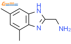 (4,6-dimethyl-1H-1,3-benzodiazol-2-yl)methanamine结构式图片|1266897-61-3结构式图片