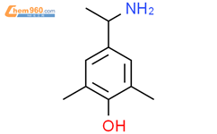 4-(1-氨基乙基)-2,6-二甲基苯酚结构式图片|1270452-53-3结构式图片