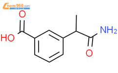 3-(1-氨基甲酰基乙基)苯甲酸结构式图片|1272414-15-9结构式图片