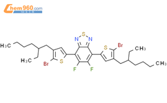 5,6-二氟-4,7-双(5-溴-4-(2-乙基己基)-2-噻吩基)-2,1,3-苯并噻二唑与2,6-双(三甲基锡基)-4,8-双(3-丁基壬基)苯并[1,2-b:4,5-b']二噻吩的聚合物