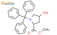 反式-4-羟基-n-三苯基甲基-l-脯氨酸甲酯结构式图片|129430-93-9结构式图片