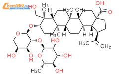 白头翁皂苷A3结构式图片|129724-84-1结构式图片