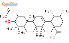 2-乙酰氧基科罗索酸结构式图片|130289-37-1结构式图片