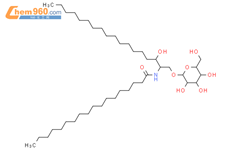 十八酰胺，N-[1-[（b-D-吡喃葡萄糖基氧基）甲基]-2-羟基十七烷基]，DL-红-（8CI）结构式图片|13032-63-8结构式图片