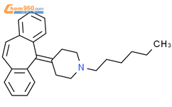 Piperidine, 4-(5H-dibenzo[a,d]cyclohepten-5-ylidene)-1-hexyl-结构式图片|130489-26-8结构式图片