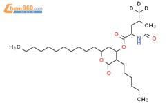 N-甲酰基-l-亮氨酸 (3s,4s,6s)-3-己基四氢-2-氧代-6-十一基-2H-吡喃-4-基酯结构式图片|130676-65-2结构式图片