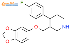Piperidine, 3-[(1,3-benzodioxol-5-yloxy)methyl]-4-(4-fluorophenyl)-,(3R,4S)-rel-结构式图片|130855-15-1结构式图片