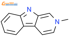 2H-吡啶并[3,4-b]吲哚，2-甲基-结构式