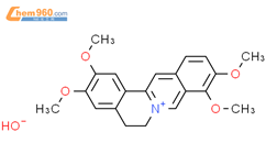 Dibenzo[a,g]quinolizinium,5,6-dihydro-2,3,9,10-tetramethoxy-, hydroxide (9CI)结构式图片|131-04-4结构式图片