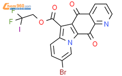 2,2,2-三氟乙基 9-溴-5,12-二氢-5,12-二氧吲哚[2,3-g]喹啉-6-羧酸酯结构式图片|1310457-54-5结构式图片