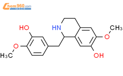 1-[(5-羟基-4-甲氧基-1-环己-2-烯基)甲基]-6-甲氧基-7-异喹啉醇结构式图片|13168-51-9结构式图片