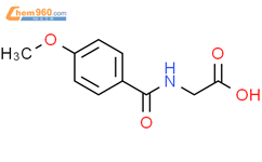 (4-甲氧基苯甲酰基氨基)-乙酸结构式图片|13214-64-7结构式图片