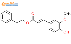 2-Propenoic acid, 3-(4-hydroxy-3-methoxyphenyl)-, 2-phenylethyl ester,(Z)-结构式图片|132336-02-8结构式图片