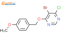 5-bromo-4-chloro-6-((4-methoxybenzyl)oxy)pyrimidine结构式图片|1325694-78-7结构式图片