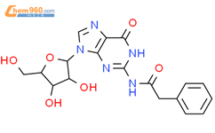 N2-苯乙酰鸟嘌呤核苷结构式图片|132628-16-1结构式图片