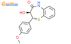 (2R,3S)-3-Hydroxy-2-(4-methoxyphenyl)-2,3-dihydrobenzo[b][1,4]thiazepin-4(5H)-one结构式图片|132830-17-2结构式图片