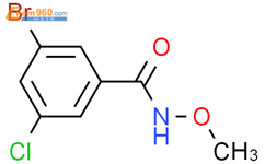 3-溴-5-氯-N-甲氧基苯甲酰胺结构式图片|1329406-36-1结构式图片