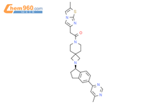 1-[2-[(1R)-2,3-Dihydro-5-(6-methyl-4-pyrimidinyl)-1H-inden-1-yl]-2,7-diazaspiro[3,5]non-7-yl]-2-(2-methylimidazo[2,1-b]thiazol-6-yl)ethanone