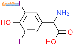 L-3,5-二碘-对羟基苯甘氨酸结构式图片|1334950-12-7结构式图片