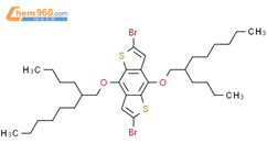 2,6-二溴-4,8-双[(2-丁基正辛基)氧]苯并[1,2-B:4,5-B']二噻吩结构式图片|1336893-15-2结构式图片