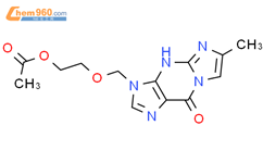 9H-Imidazo[1,2-a]purin-9-one,3-[[2-(acetyloxy)ethoxy]methyl]-3,4-dihydro-6-methyl-结构式图片|133847-58-2结构式图片