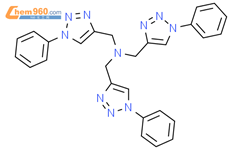 1-苯基-N,N-二[(1-苯基-1H-1,2,3-三唑-4-基)甲基]-1H-1,2,3-三唑-4-甲胺结构式图片|1338951-85-1结构式图片